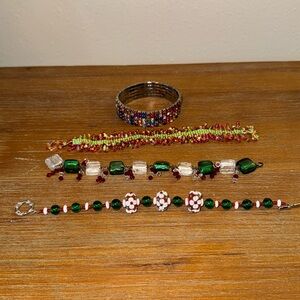 Sparkly Christmas Holiday Bracelet Bundle